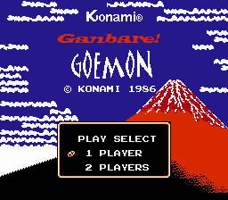 Ganbare Goemon! Title Screen